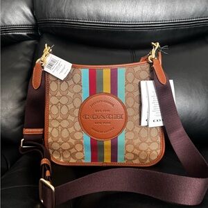 Coach Multicolor Stripe Crossbody Bag